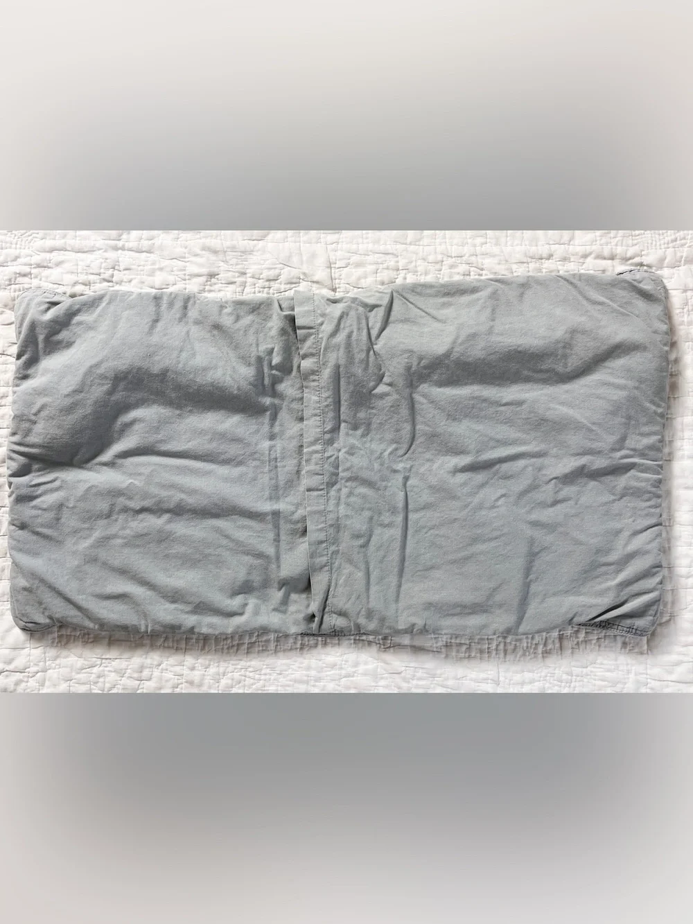 x2 Pottery Barn Honeycomb Quilted Sham Greenish Blue King 100% Cotton 20x36 2022